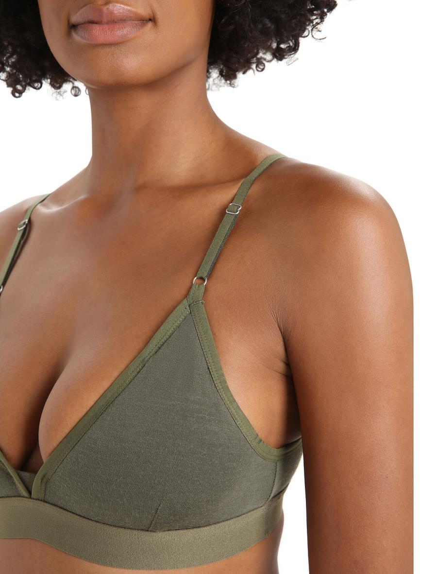 Women's Icebreaker Merino Siren Bras Loden | CA 1128YXFU